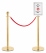 Stagecaptain PLS-150 Deluxe 2.1-150G Barrier Stand Crowd Guidance System 1.5m gold Set With Signage