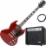 Rocktile Pro S-Red E-Gitarre Heritage Cherry AK20G Set