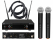 Omnitronic UHF-E2 Funkmikrofon-System Rot Orange Set