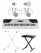FunKey 61 Edition Touch colore bianco Set con supporto e sgabello