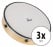 XDrum HTM-12K 12" Hand Drum with Plastic Head Set of 3