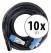 Pronomic Stage PPD-10 Câble Hybride DMX/Powercon compatible, Lot de 10