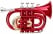 Classic Cantabile Brass TT-400B trompeta de bolsillo rojo