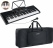 McGrey LK-6120-MIC Leuchttasten-Keyboard mit Mikrofon schwarz Taschen Set