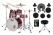Pearl Export EXX725SBR/C704 Drumkit Black Cherry Glitter Beginner Set