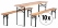 10x Stagecaptain Hirschgarten beer table set of 20 benches and 10 tables, length 177 cm