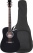 Classic Cantabile WS-10BK-CE Westerngitarre schwarz mit Tonabnehmer Taschen Set