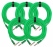 5-Piece SET Pronomic Trendline INST-6NG Instrument Cable 6 m green