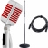 Pronomic DM-66R Elvis microphone dynamique rouge SET