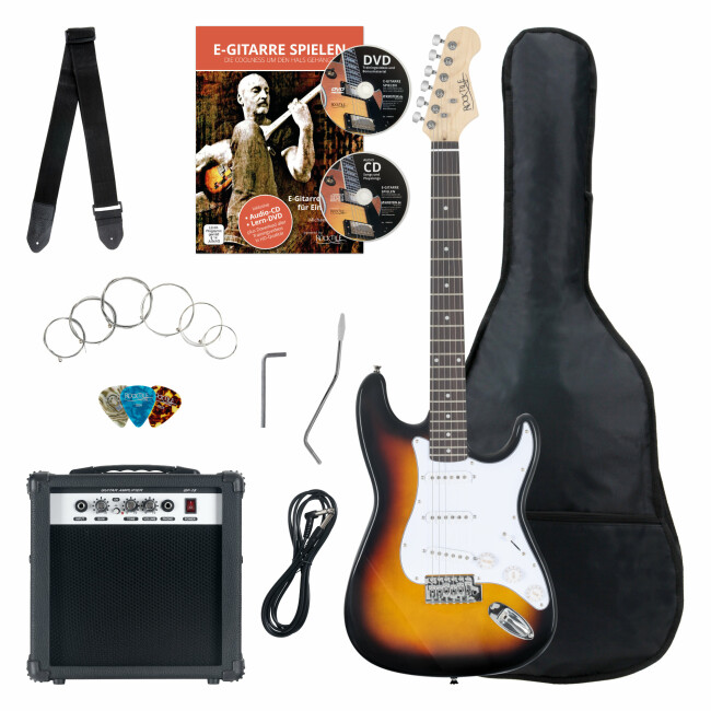 Rocktile Banger's Pack E-Gitarren Set, 8-teilig Sunburst Abbildung 1