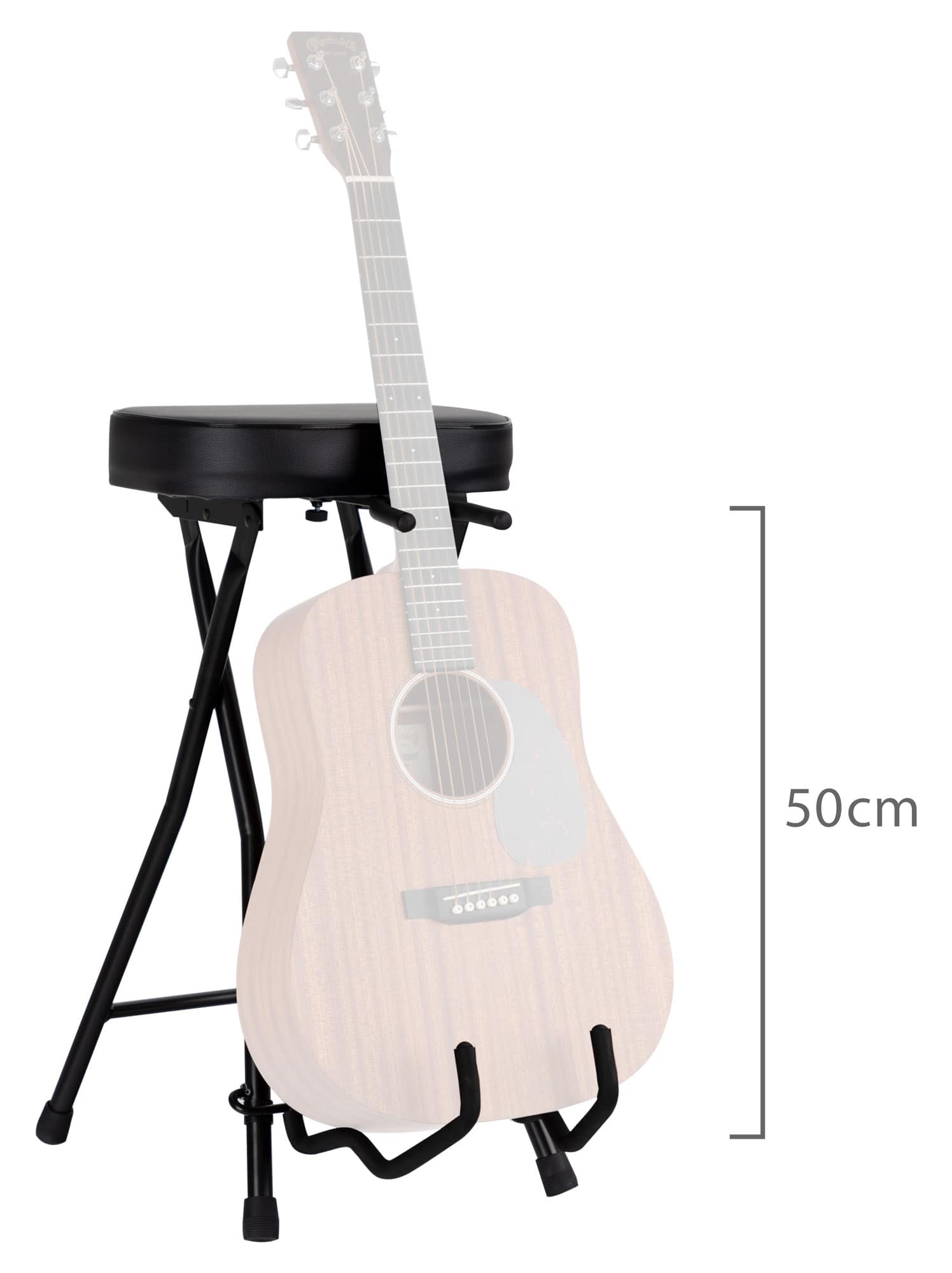 Rocktile Gitarrenhocker mit Gitarrenhalter Abbildung 2