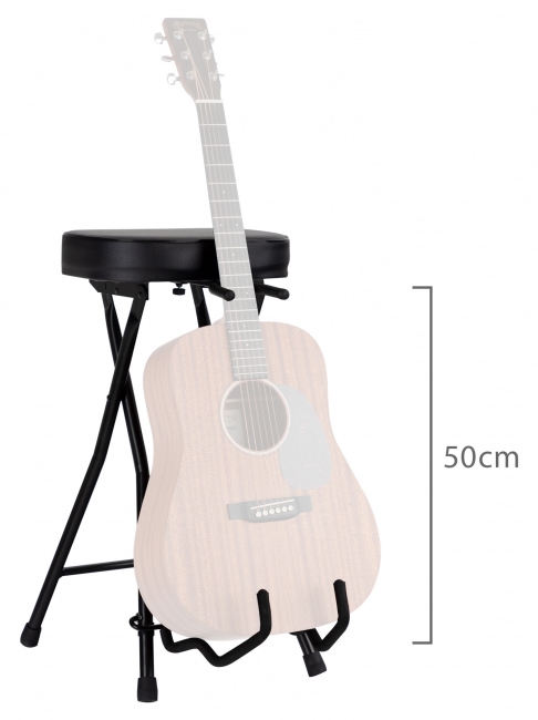 Rocktile Gitarrenhocker mit Gitarrenhalter Abbildung 2
