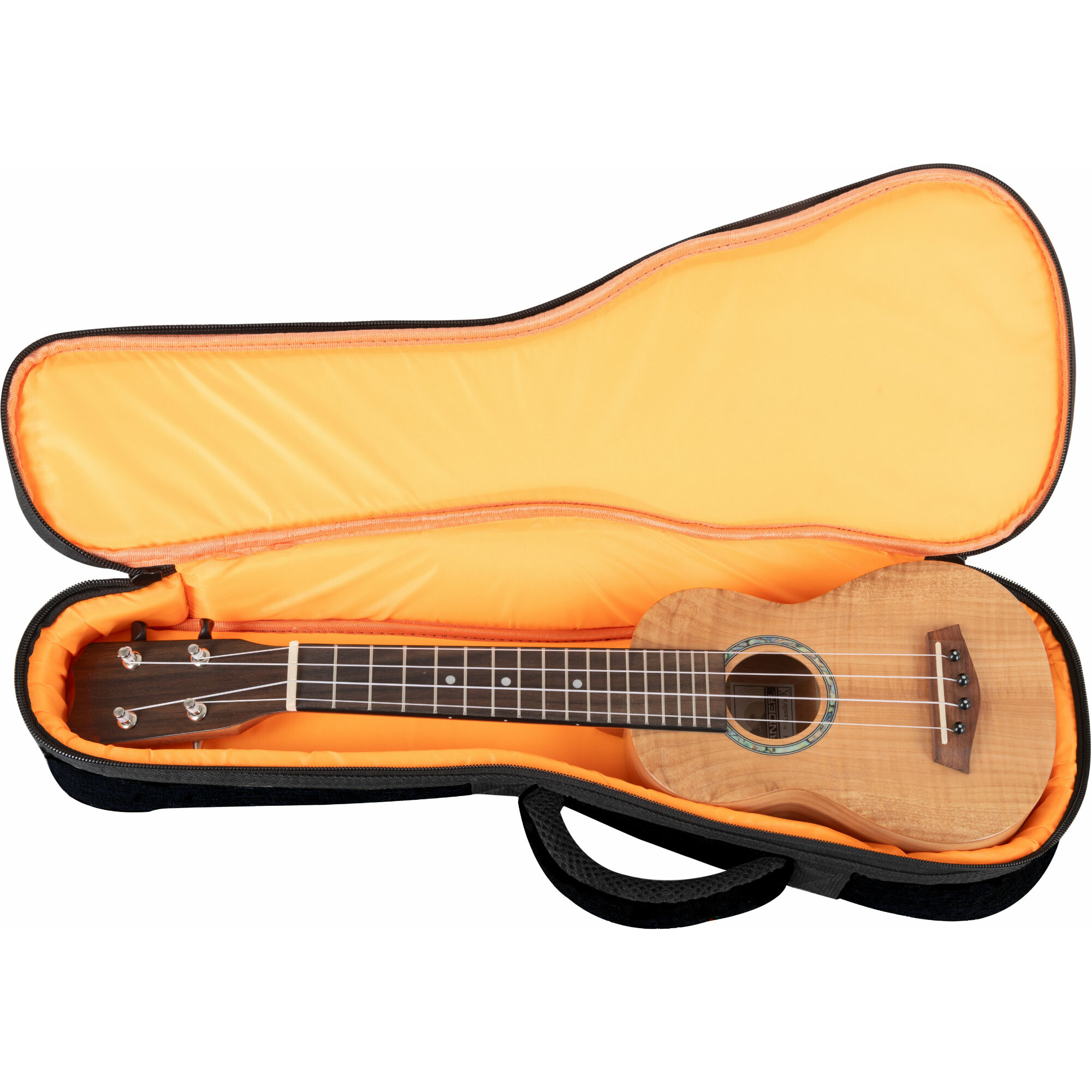 Rocktile Tasche für Sopran-Ukulele Schwarz/Orange Abbildung 4