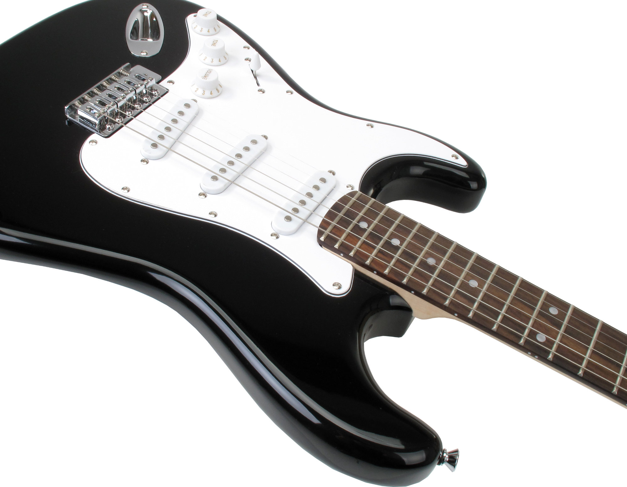 Rocktile Pro ST3-BK/RW-L Linkshänder (Lefty) E-Gitarre Black Abbildung 4