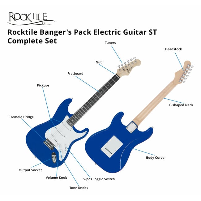 Rocktile Banger's Pack E-Gitarren Set, 8-teilig Blue Abbildung 4