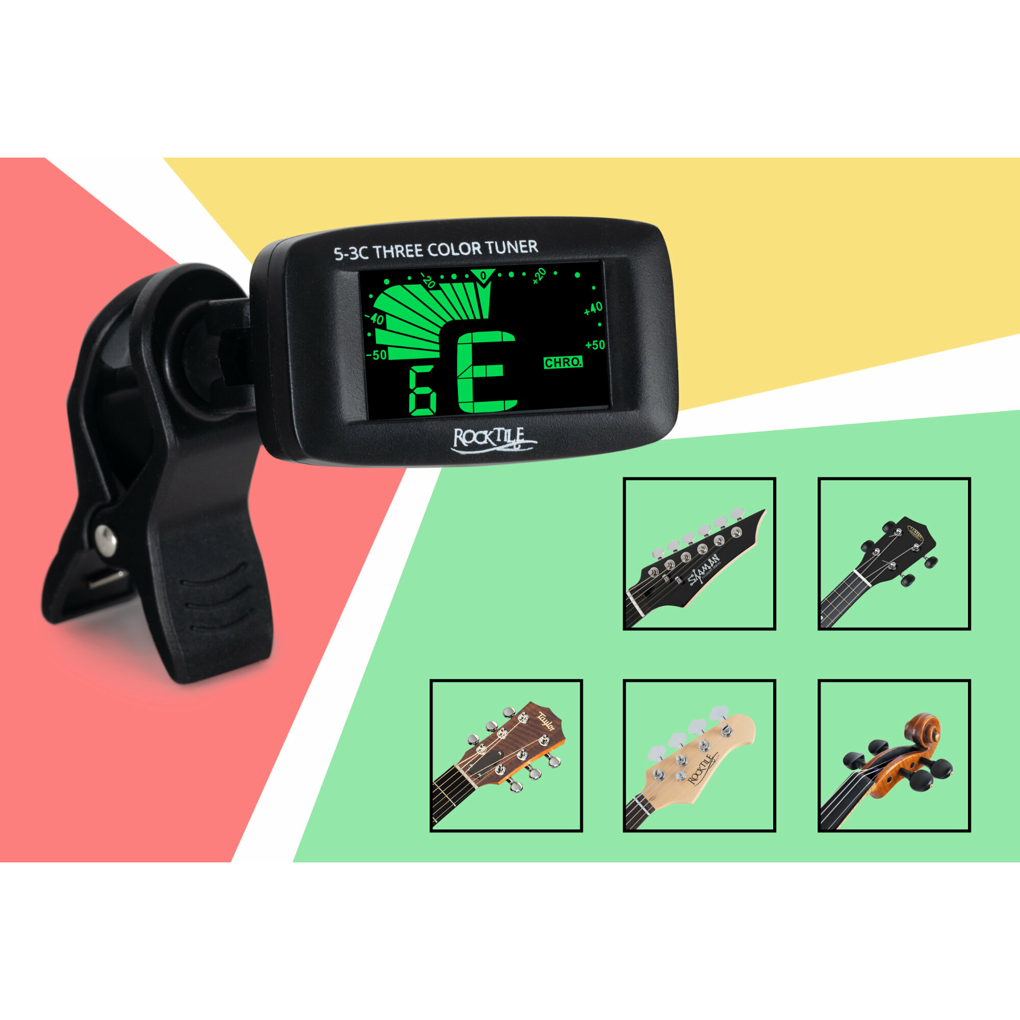 Rocktile 5-3C Three Color Clip-Tuner Abbildung 5