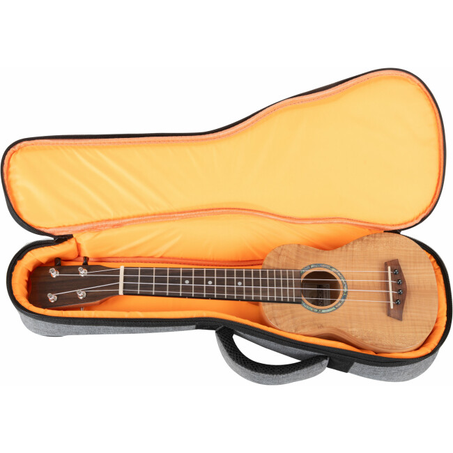 Rocktile Tasche für Sopran-Ukulele Grau/Orange Abbildung 5