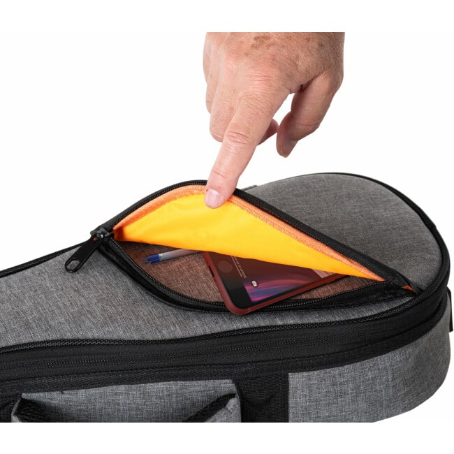 Rocktile Tasche für Sopran-Ukulele Grau/Orange Abbildung 6