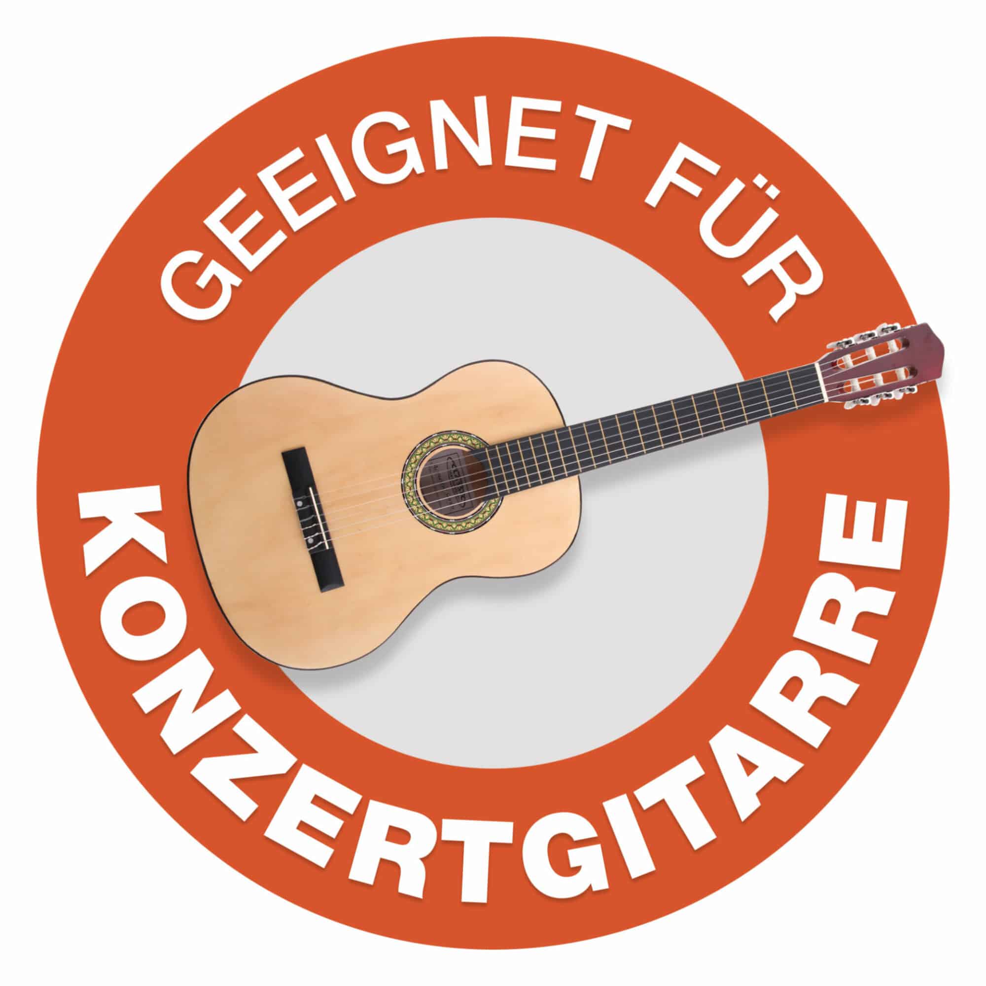 Rocktile Klassik-Gitarrentasche - gepolstert mit Rucksackgarnitur Schwarz Abbildung 8