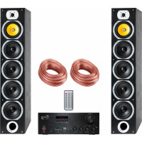 Bennett & Ross Exosphere Par de altavoces de torre HiFi negro 2x