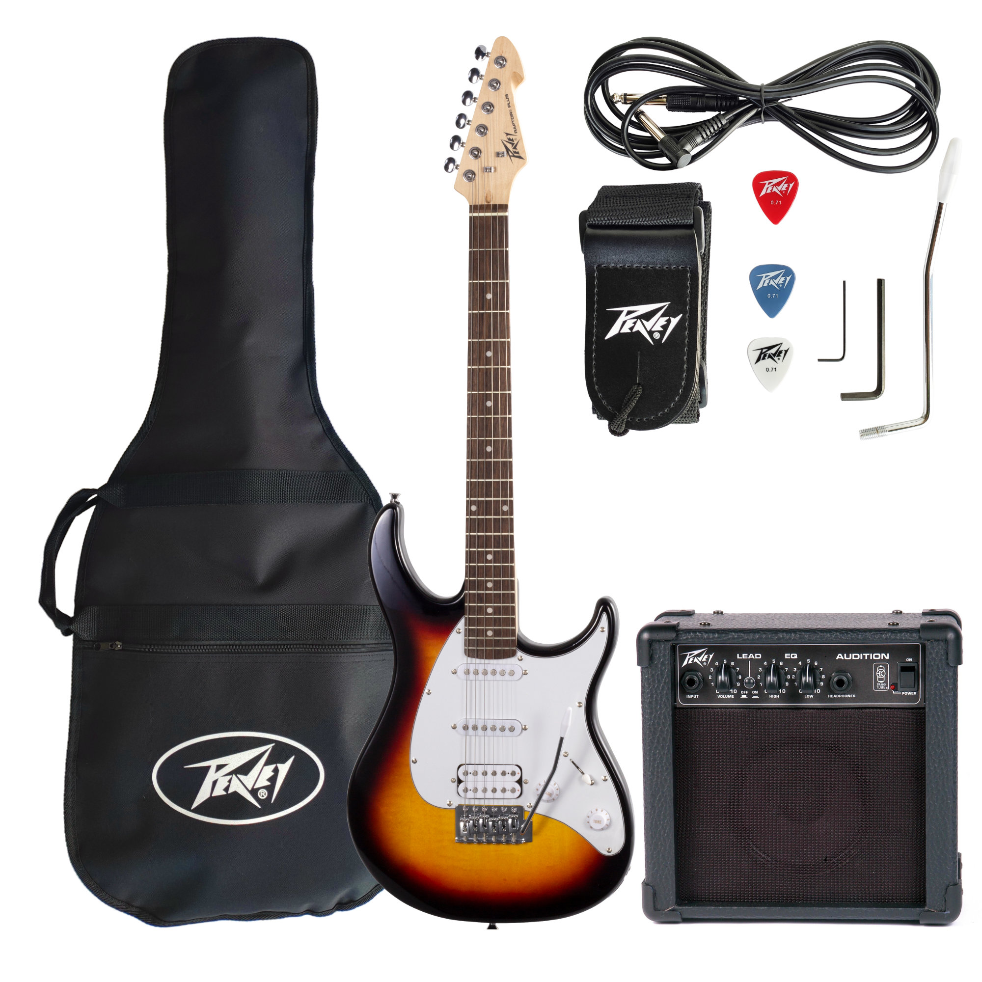 Peavey Raptor Plus JR E-Gitarre Stage Pack Sunburst  - Retoure (Zustand: gut)