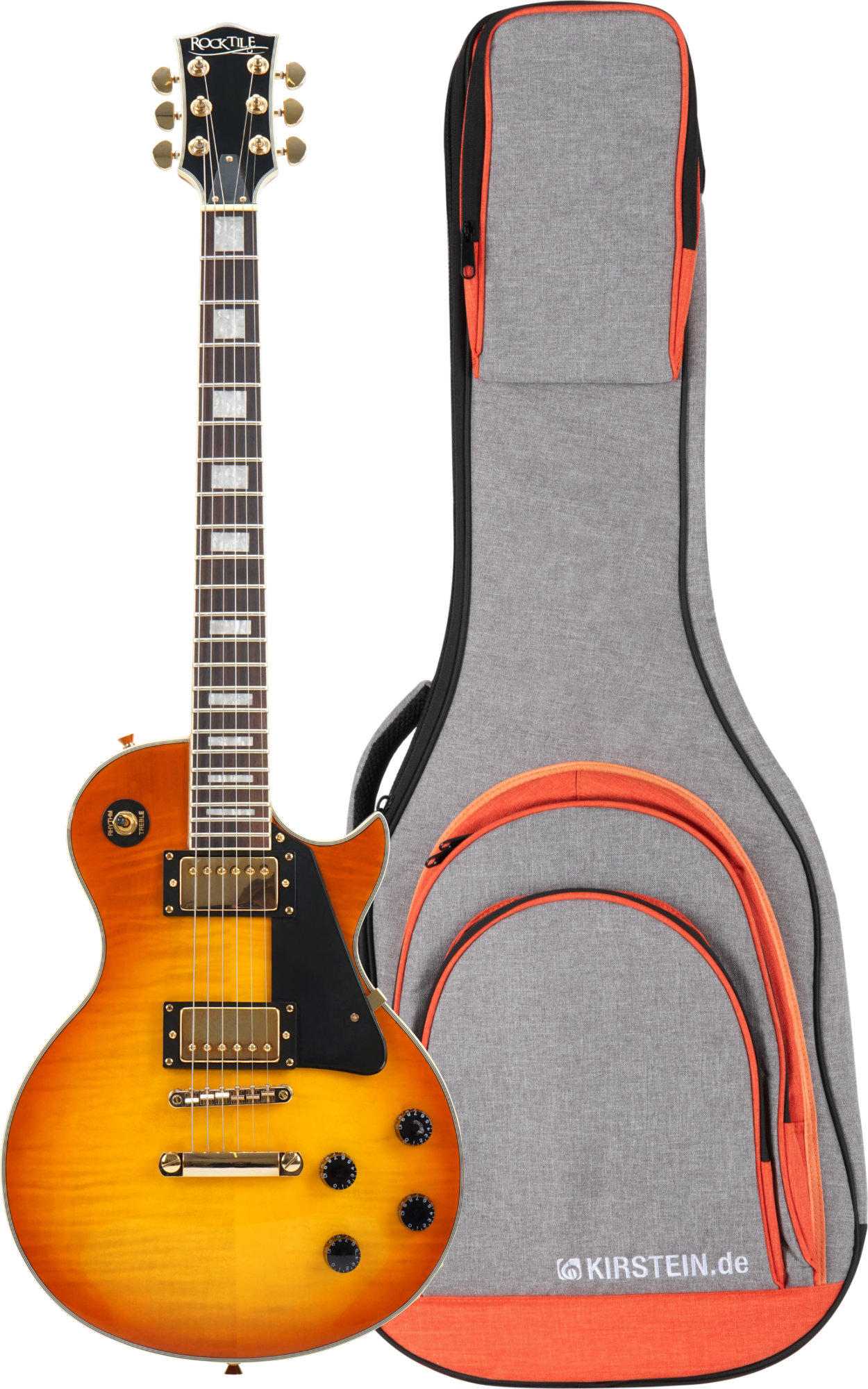 Rocktile Pro L-200OHB E-Gitarre Orange Honey Burst Gigbag Set