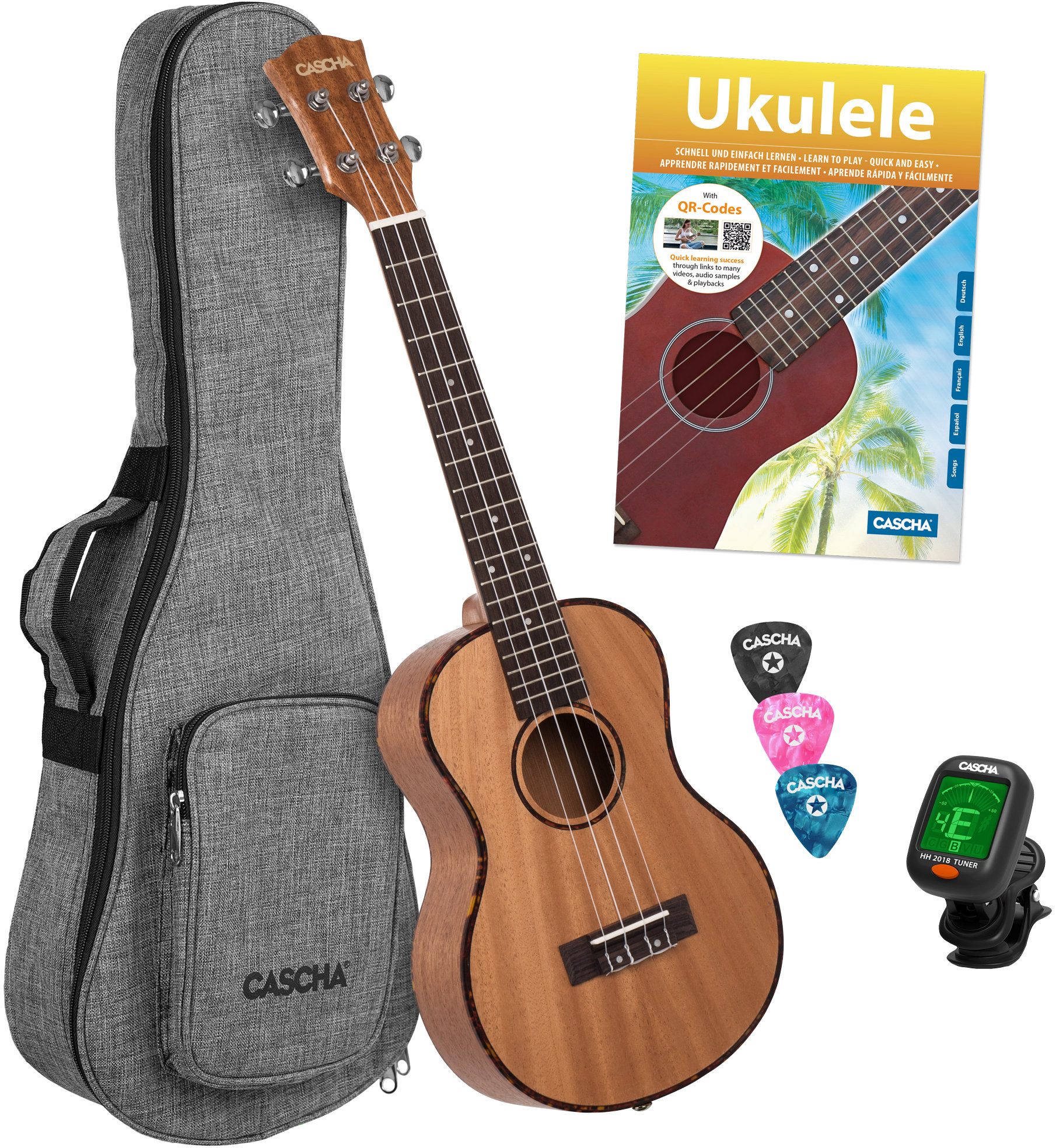 Cascha 2049 Premium Mahagoni Tenor Ukulele Bundle  - Retoure (Zustand: sehr gut)