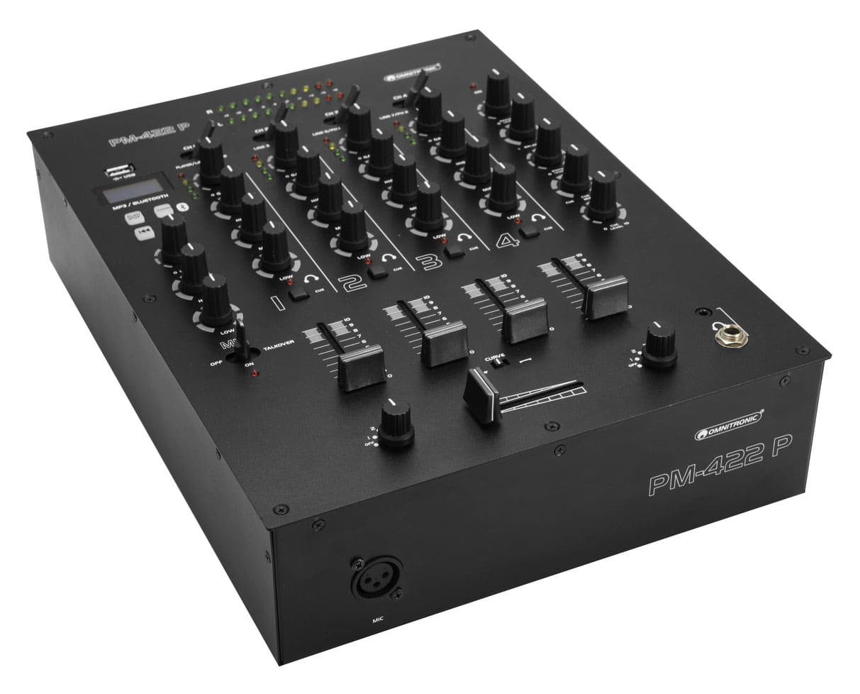 Omnitronic PM-422P DJ Mixer mit Bluetooth & MP3-Player