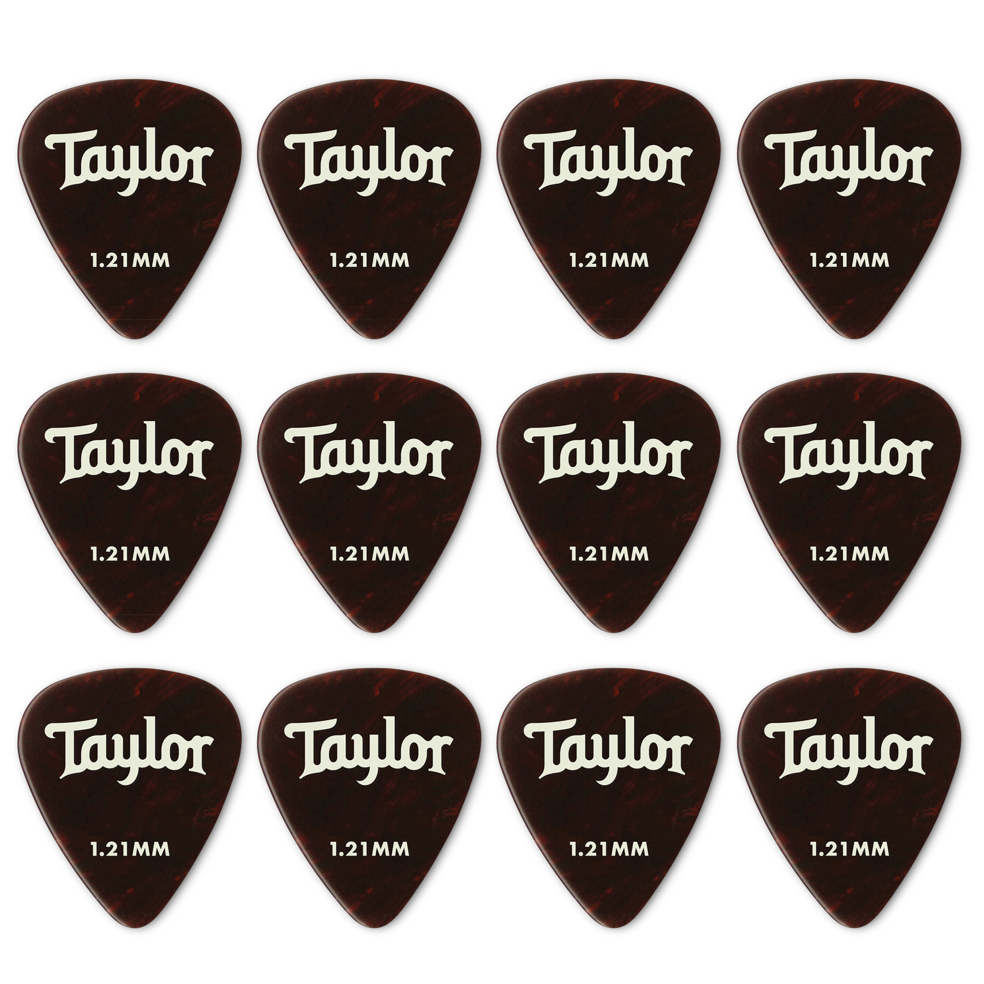 Taylor Celluloid 12er Pack Plektren TortShell 1,21