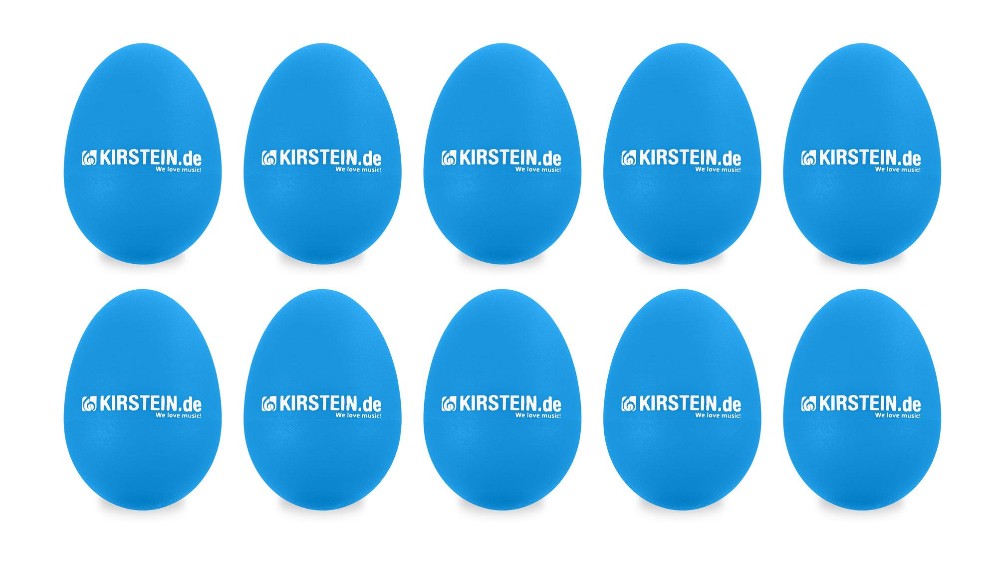 10x Kirstein ES-10B Egg Shaker blau Medium Set