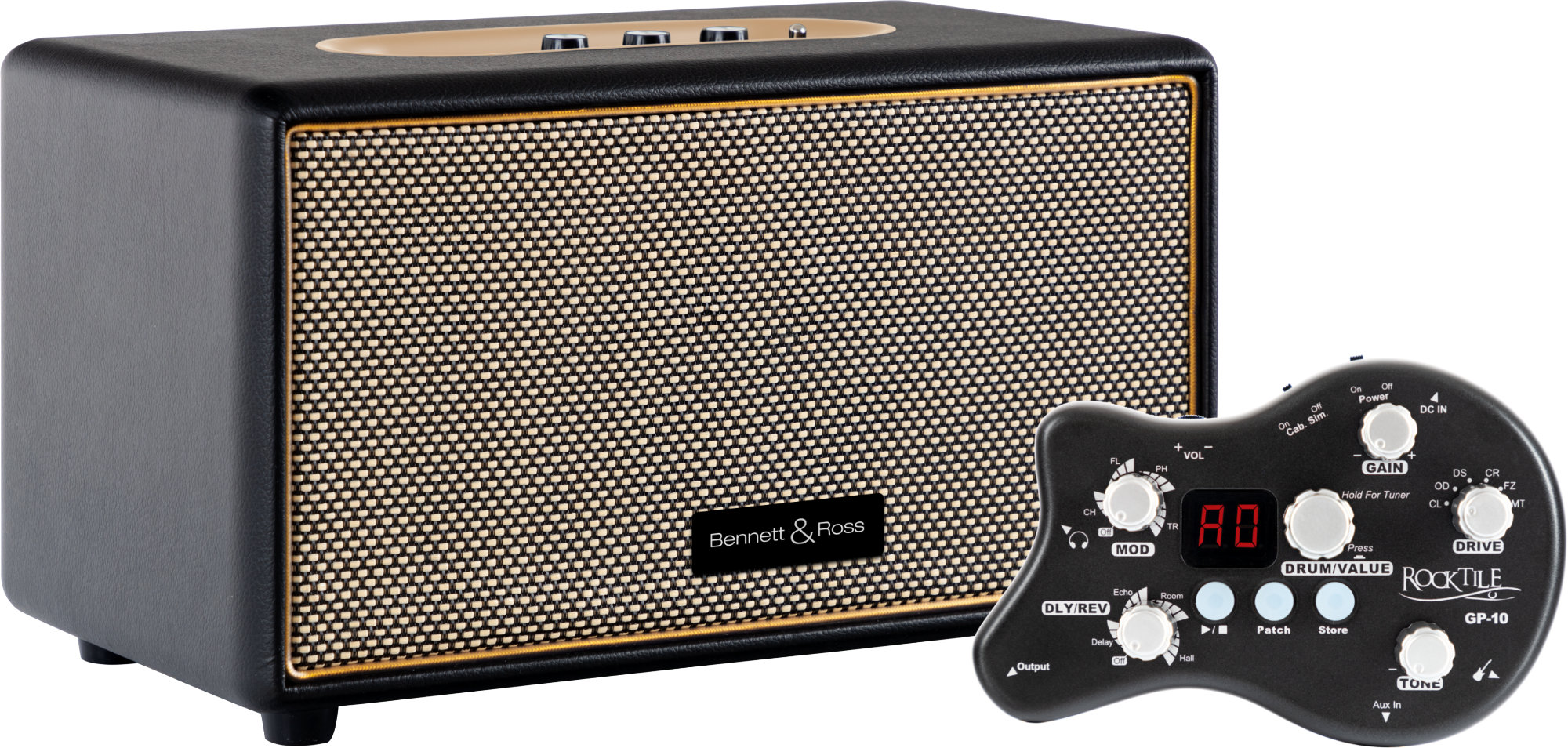 Rocktile GP-10 / BB-860BK Gitarren Amp Set