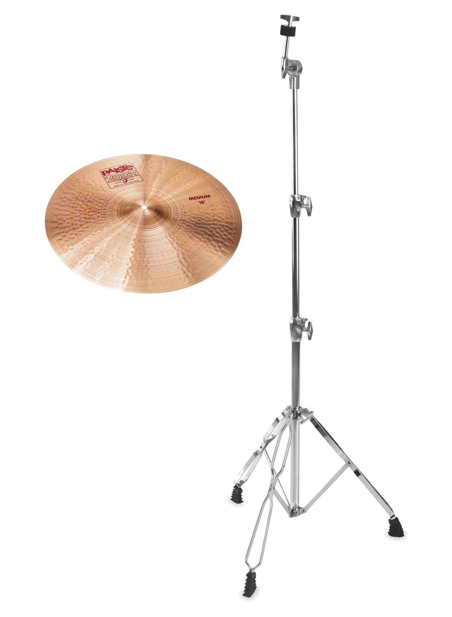 Paiste 2002 16" Medium Crash + gerader Beckenständer SET