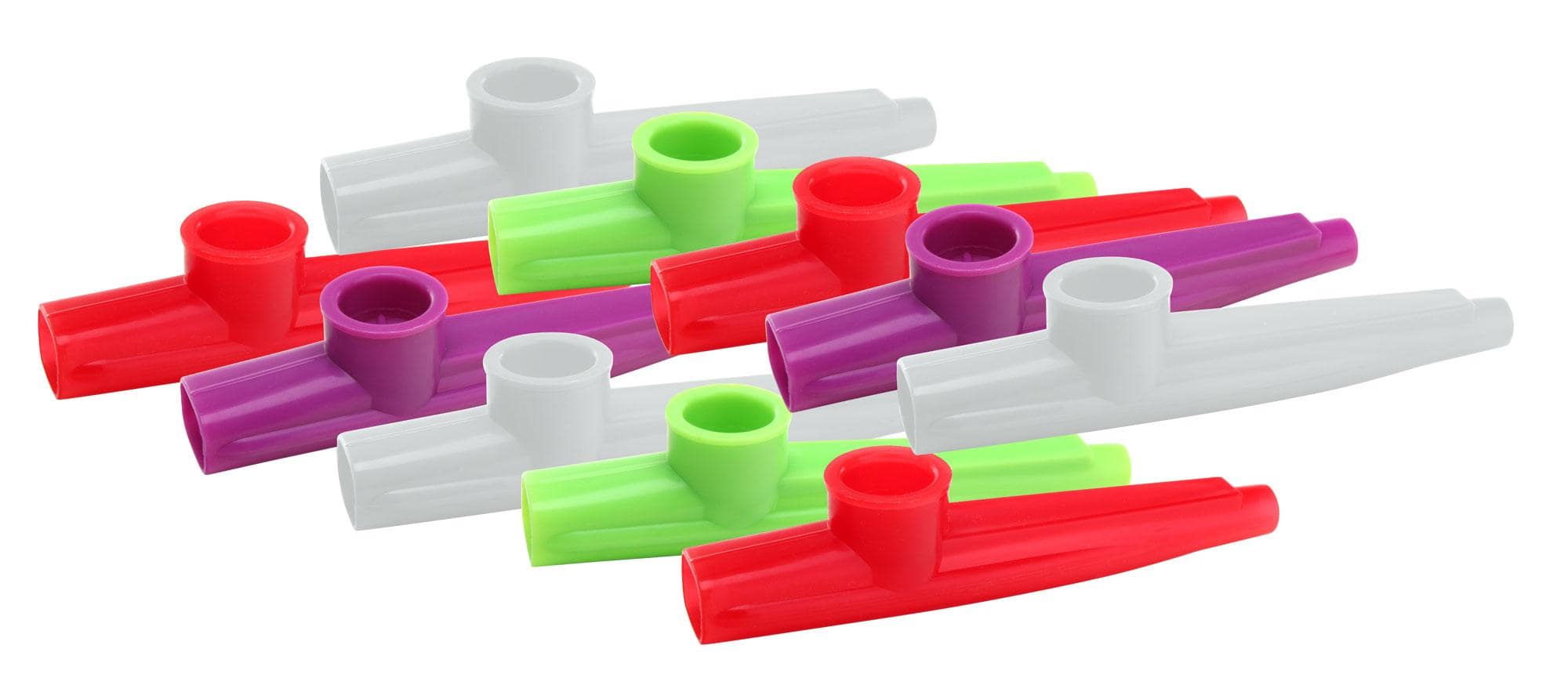 Classic Cantabile FUN Kazoo 10er Pack, Kunststoff, verschiedene Farben