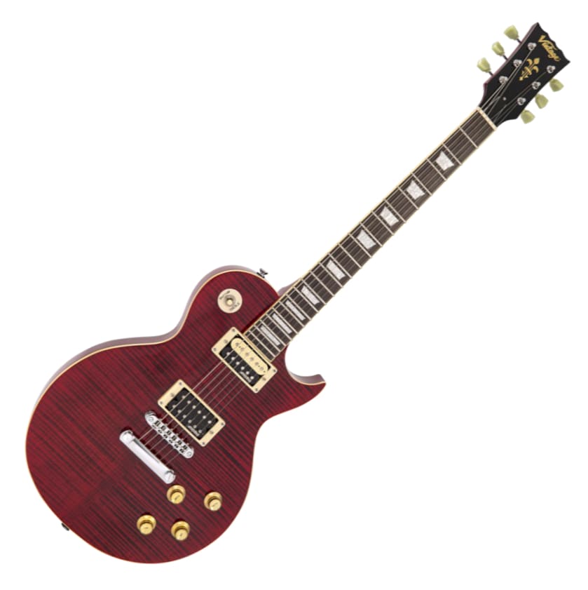 Vintage Reissued V100TWR Flamed Trans Wine Red