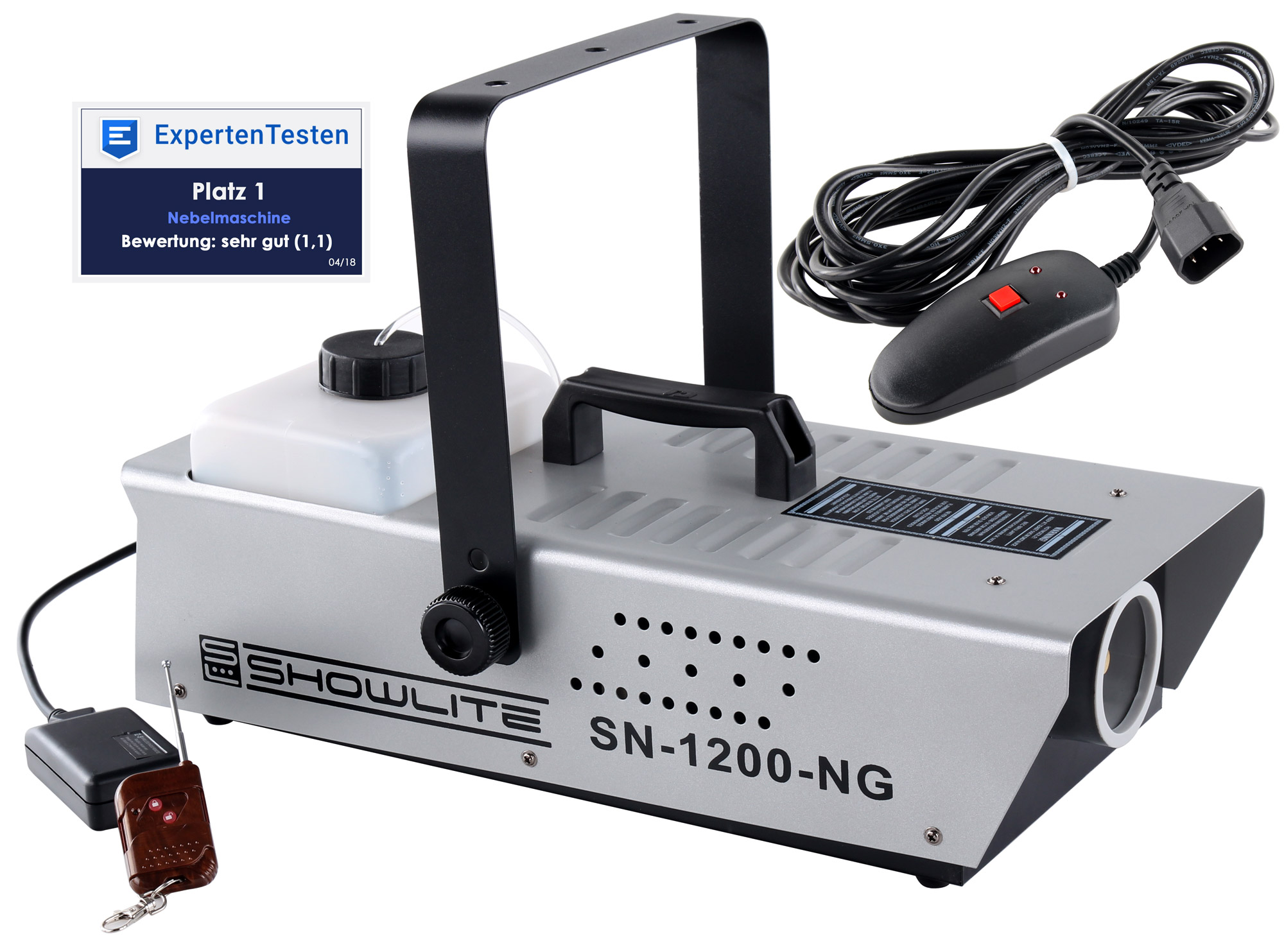 Showlite SN-1200 Nebelmaschine 1200W inkl. Fernbedienung  - Retoure (Zustand: sehr gut)