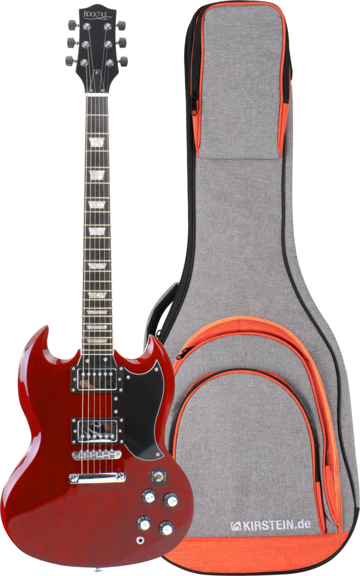 Rocktile Pro S-Red E-Gitarre Heritage Cherry Gigbag Set