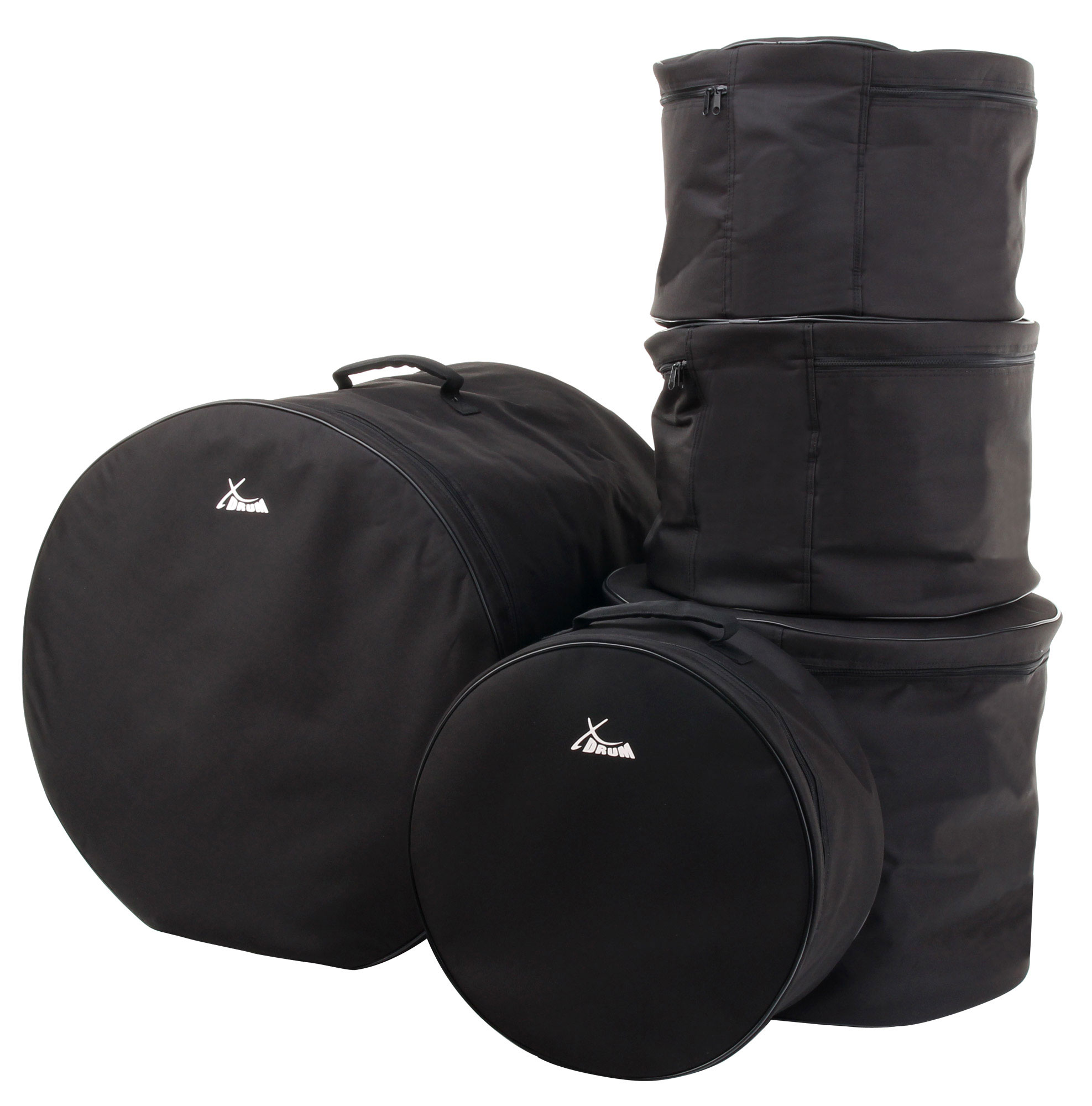 XDrum Schlagzeugtaschen-Set, Fusion Größen: 22",14",12",10" und 14,5"  - Retoure (Zustand: sehr gut)