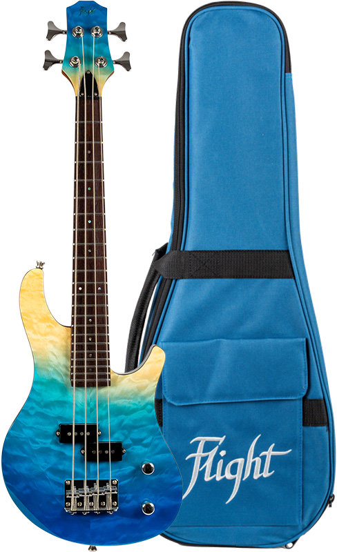 Flight Mini Bass (TBL) Solid Body Transparent Blue  - Retoure (Zustand: gut)