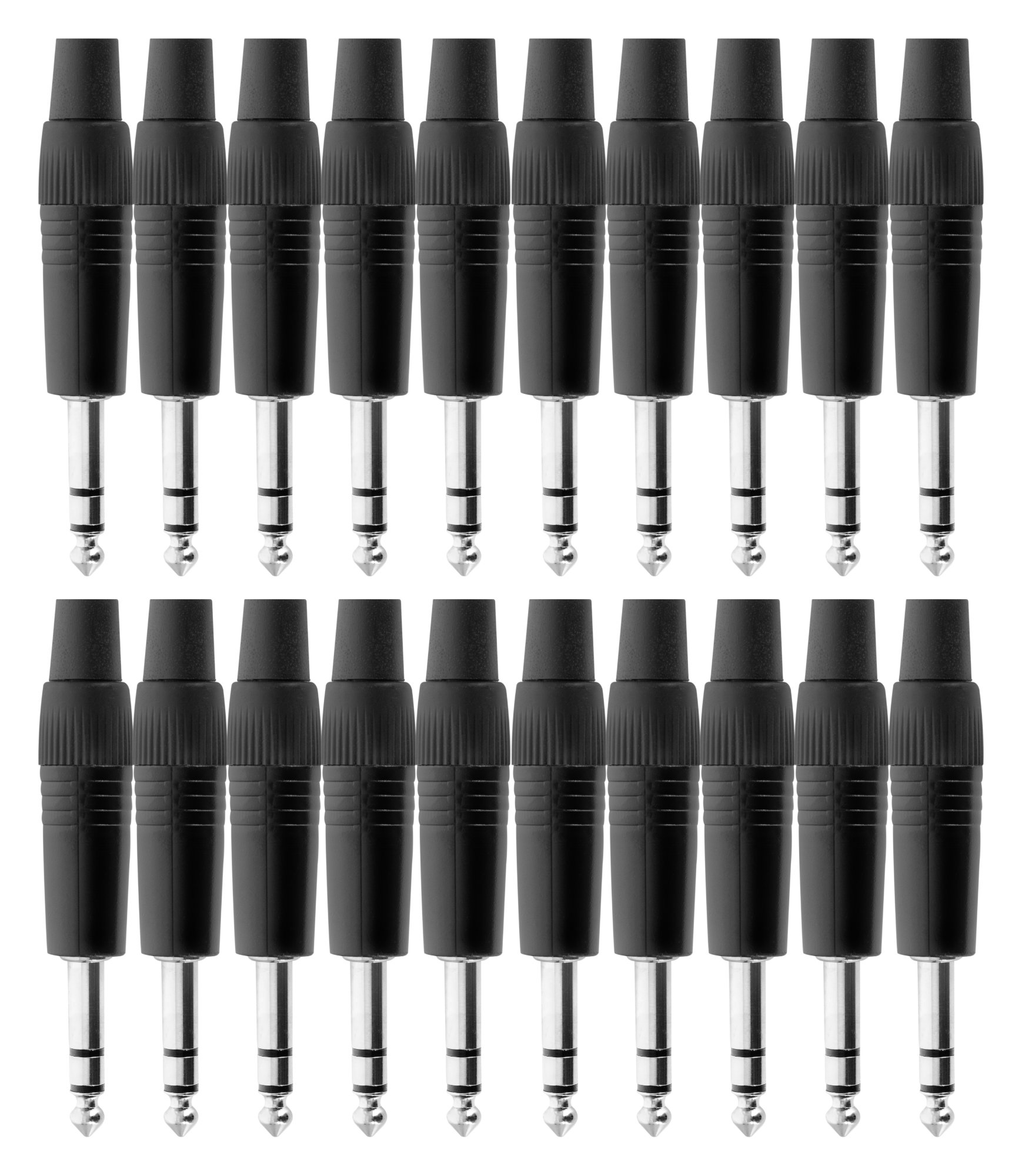 Pronomic JPLUG Black Stereo-Klinkenstecker 20er Pack