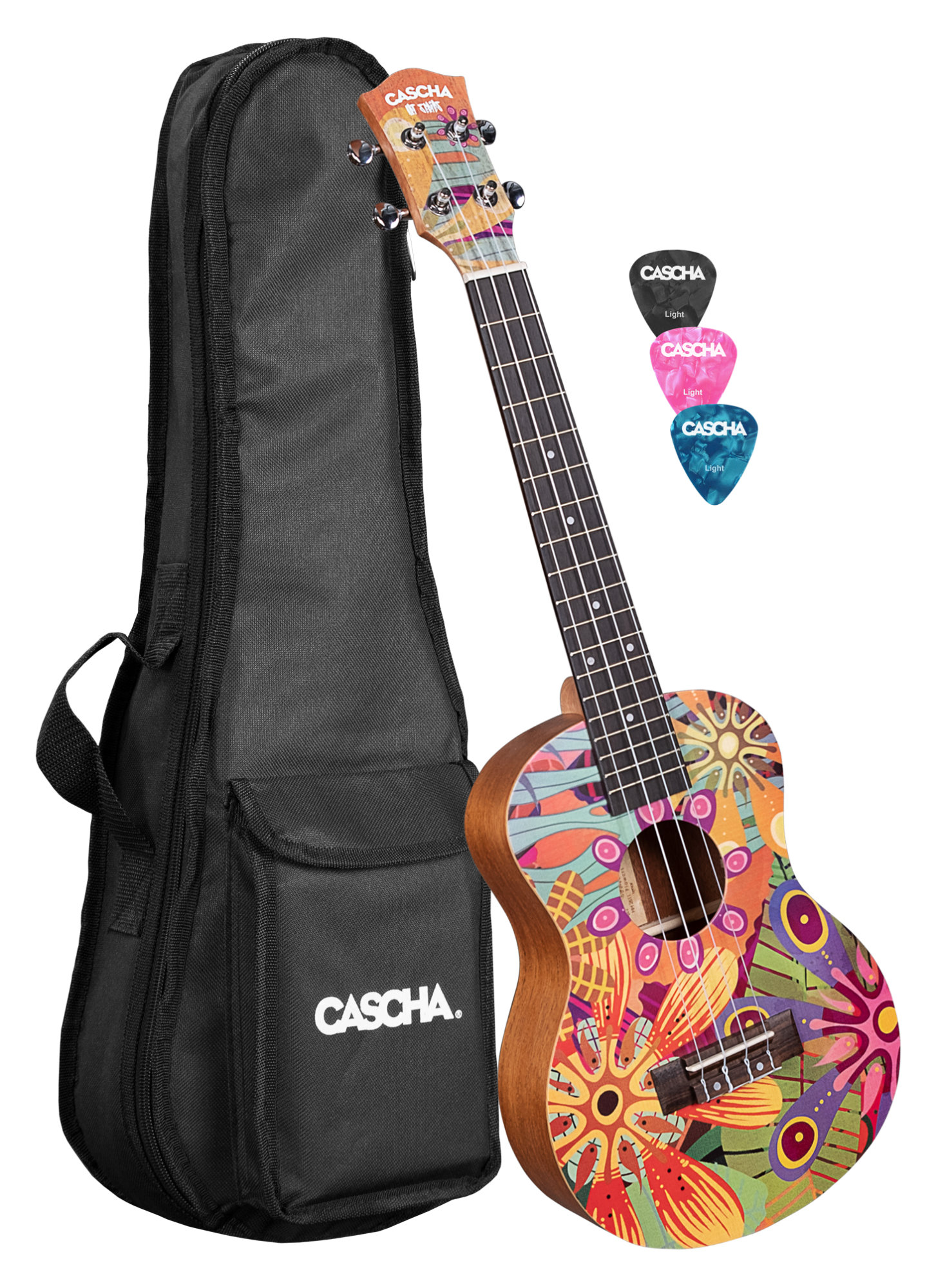 Cascha Art Series Tenor Ukulele Flowers