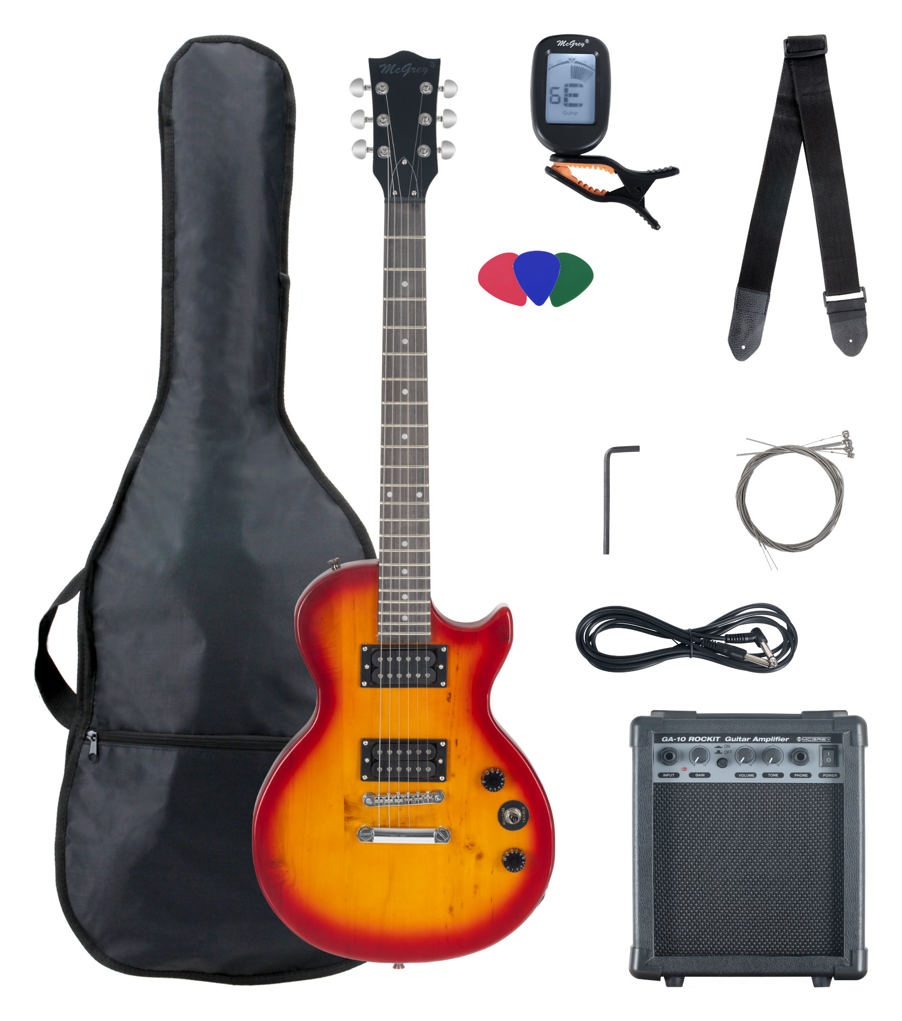 McGrey Rockit E-Gitarre Single Cut-Komplettset Orange Burst  - Retoure (Zustand: gut)