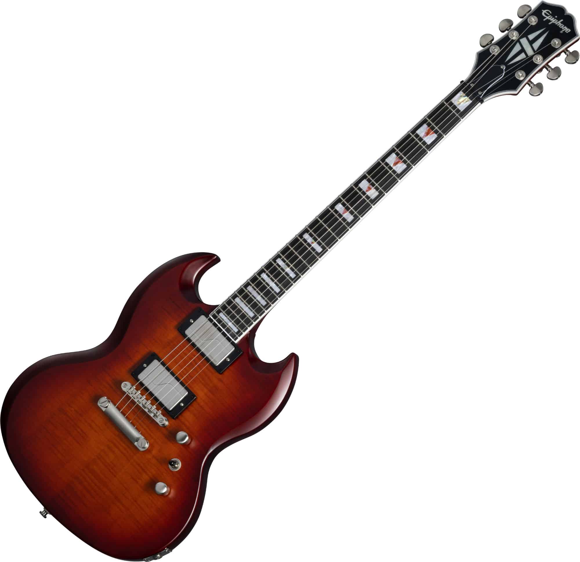 Epiphone SG Prophecy Aged Jet Bengal Tiger Burst