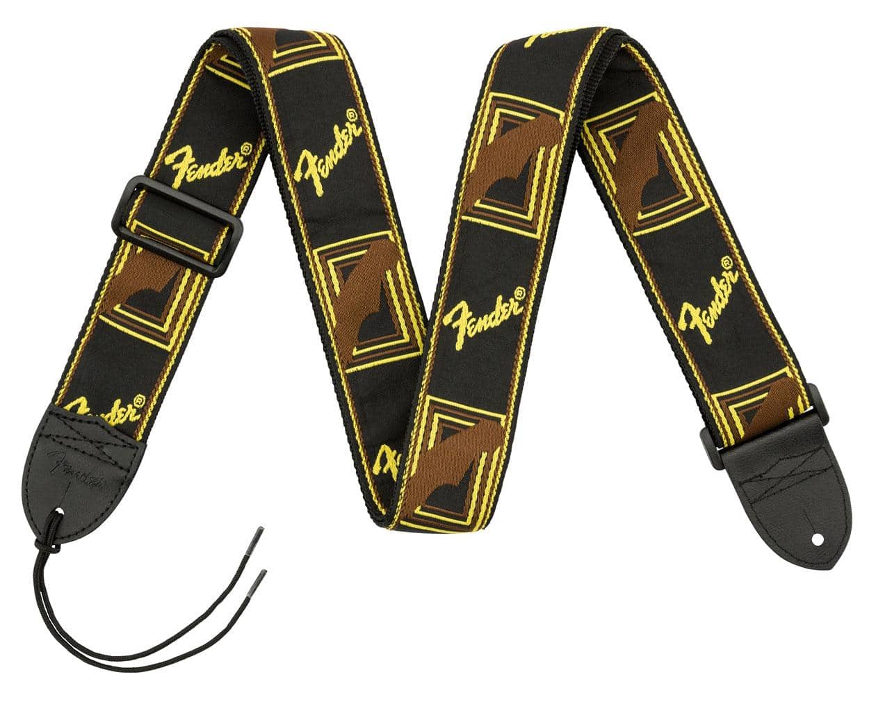 Fender Strap 2" Monogramm Black/Yellow/Brown