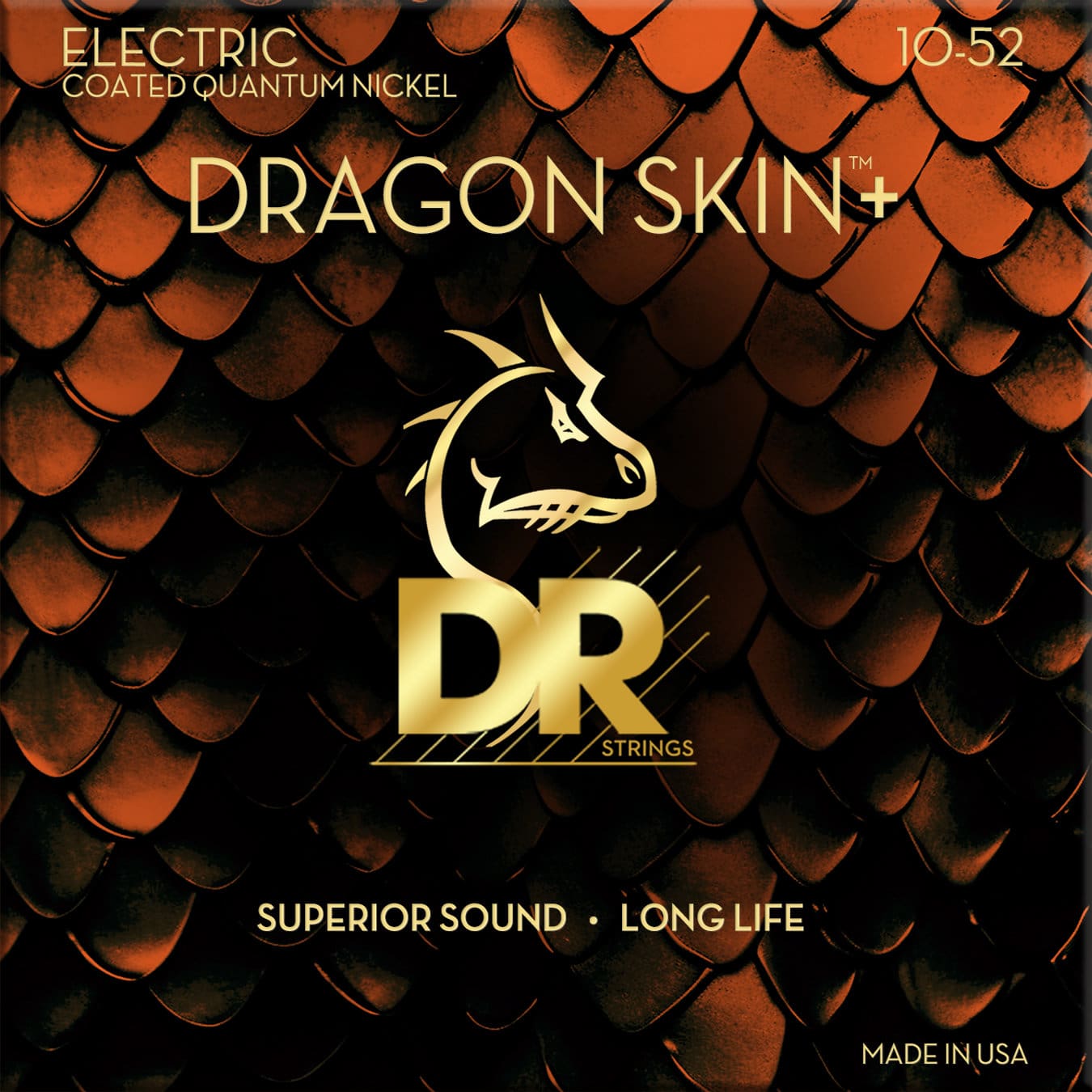 DR Strings Dragon Skin+ Electric Quantum Nickel DEQ-10/52 Medium/Heavy 10-52