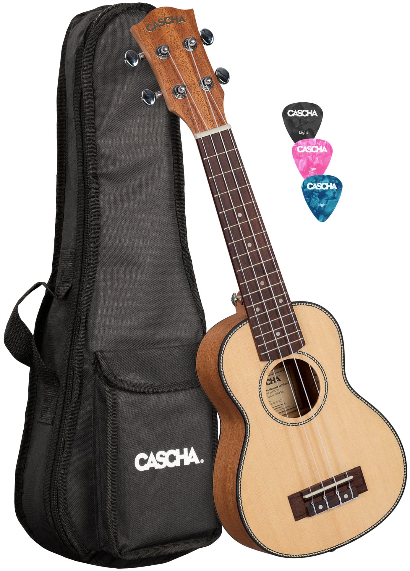 Cascha Sopran Ukulele Fichte Solid Top LH