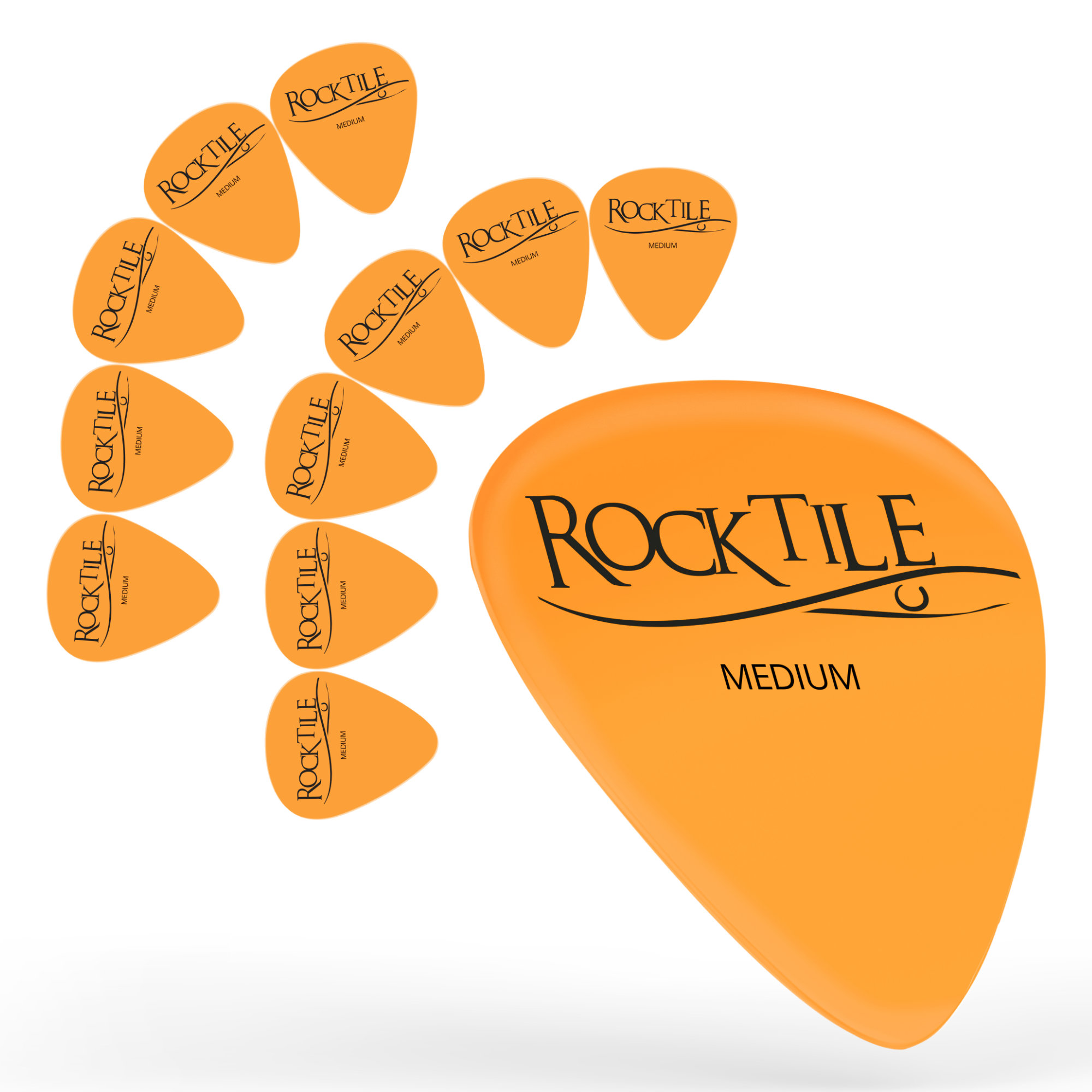 Rocktile Plektren Yellow Medium 12er Pack