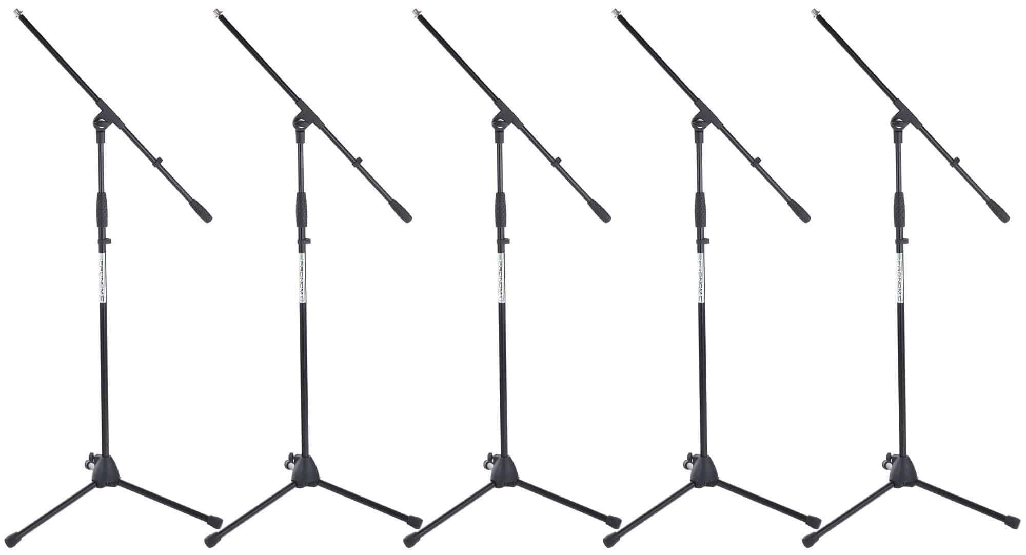 Pronomic MS-116 Mikrofonständer mit Galgen 5er Set