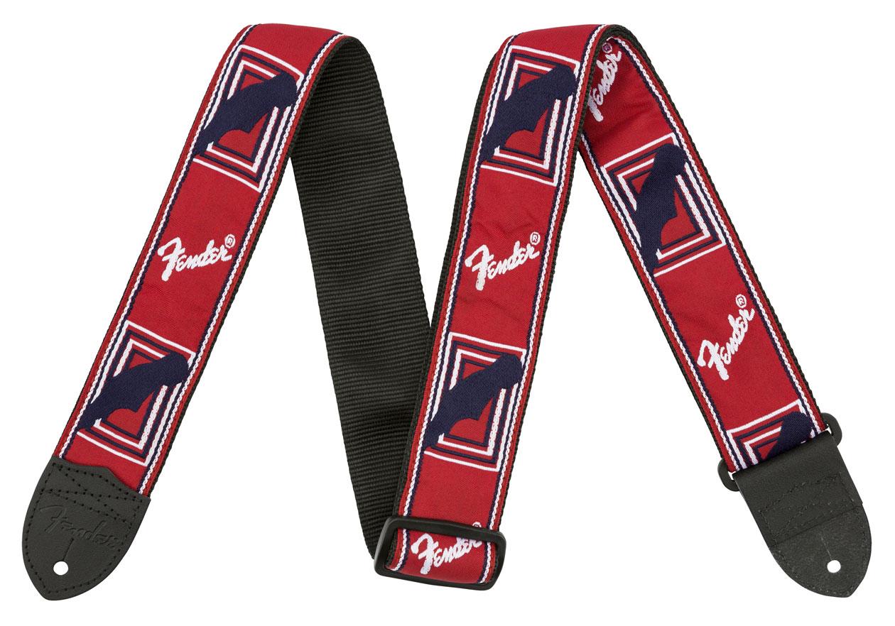 Fender Strap 2" Monogrammed Red/White/Blue