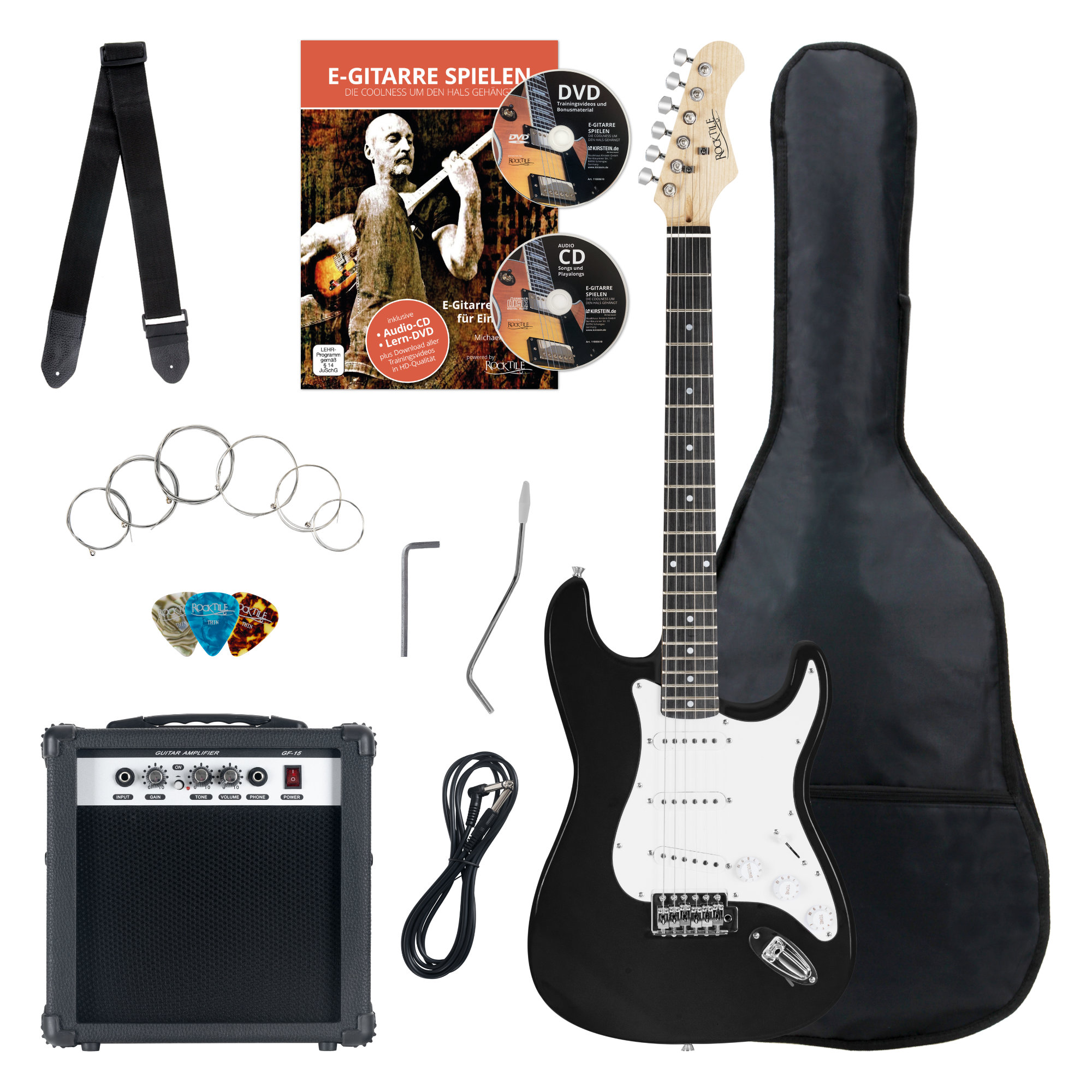 Rocktile Banger's Pack E-Gitarren Set, 8-teilig Black  - Retoure (Zustand: sehr gut)