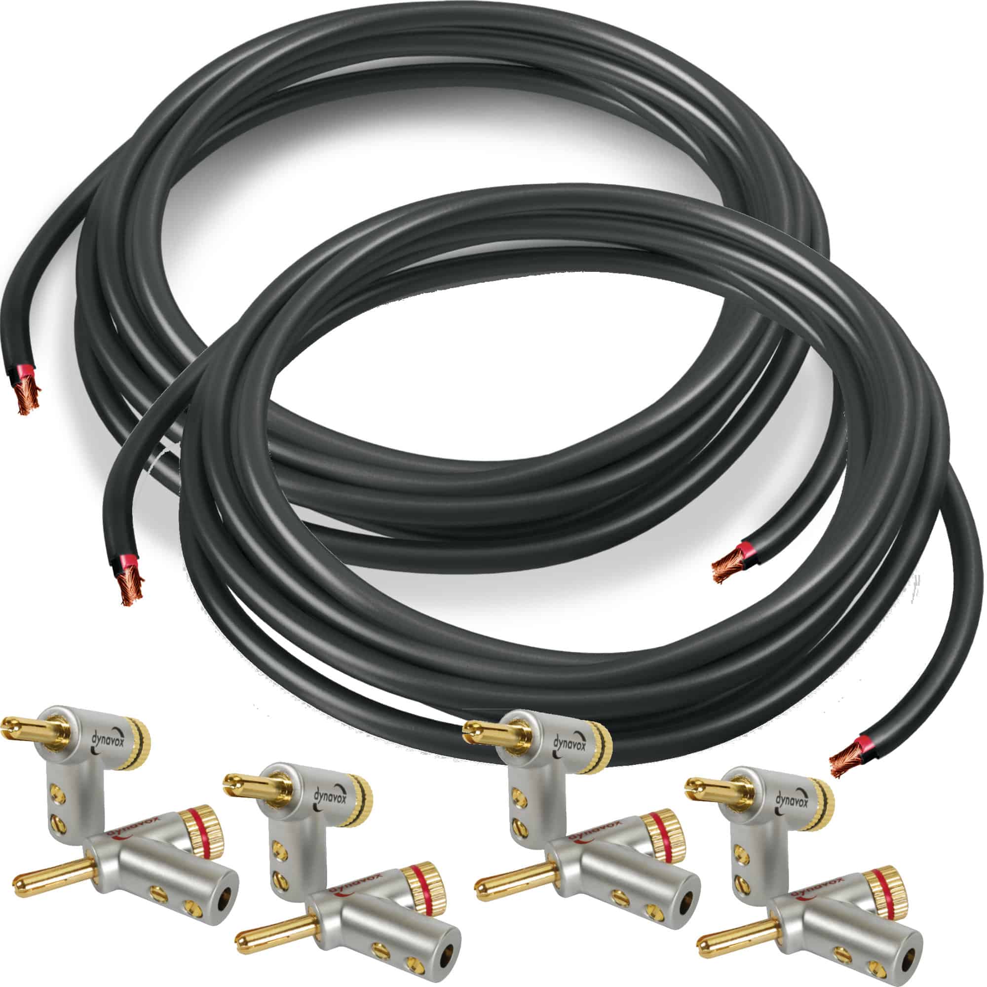 Pronomic Lautsprecherkabel mit Bananenstecker Spreizfixierung 5m 2er Set